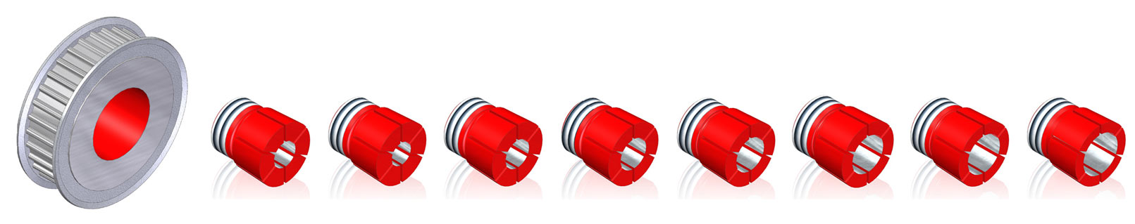 Abb.: 1 Darstellung der Varianzbandbreite von BOQA® Befestigungselementen am Beispiel der GRUPPE 2350 Abb.: 1 Darstellung der Varianzbandbreite von BOQA® Befestigungselementen am Beispiel der GRUPPE 2350