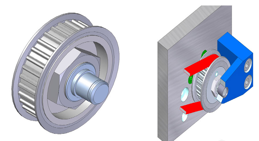 Abb.: 5 Darstellung unterschiedlicher Ausführungen der Gegenlagerung mit BOQA® Befestigungselementen mit integriertem Gegenlagerzapfen. Abb.: 5 Darstellung unterschiedlicher Ausführungen der Gegenlagerung mit BOQA® Befestigungselementen mit integriertem Gegenlagerzapfen.